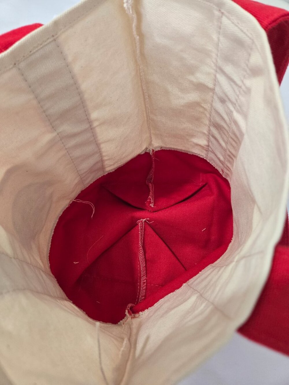 Trader Joe's Red Mini Canvas Tote Bag - Picture 3 of 5